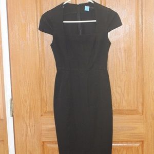 Banana Republic, black cap sleeve dress